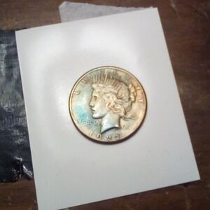 ✨Stunning 1922 Toned Silver Peace Dollar (Blue Tones)✨
